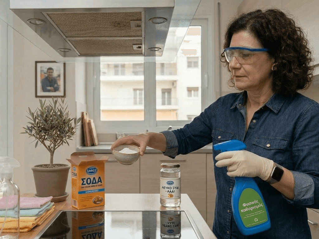 καθαρισμός απορροφητήρα με σόδα